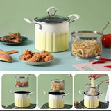 Multi-Function Stainless Steel Frying Pot with Strainer Basket