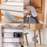 Microfiber Bendable Feather Duster with Extendable Stainless Steel Pole