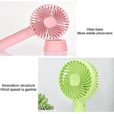 Portable Mini USB Rechargeable Handheld Fan with Desktop Dock Station