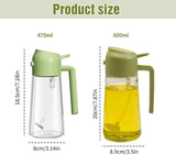2-in-1 Glass Oil Sprayer & Dispenser Bottle (470ml)