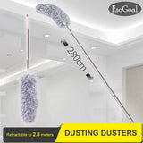 Microfiber Bendable Feather Duster with Extendable Stainless Steel Pole