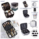 Double-Layer Waterproof Makeup Bag & Travel Toiletry Organizer