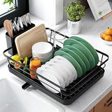 Premium Metal Dish Drying Rack with Wooden Handles