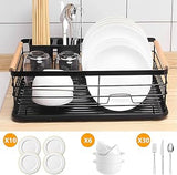 Premium Metal Dish Drying Rack with Wooden Handles