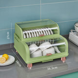Luxury Double-Layer Dust-Proof Dish Organizer