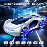 Futuristic Electric RC Concept Car with Interactive Charging Station
