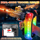 Kids electric LED water gun by KidoKraze with colorful lights, waterproof design, and a large water tank for outdoor water fights.
