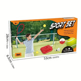 3-in-1 Kids Outdoor Sport Set - Tennis and Badminton Trainer for Active Play