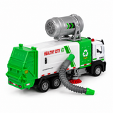 Electric Alloy Vacuum Spray Garbage Truck Toy