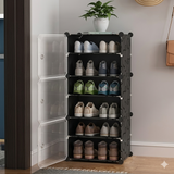 DIY Dustproof Shoe Storage Cabinet with Transparent Doors