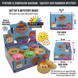 Squishy Bun Rainbow Mystery box pack of 1