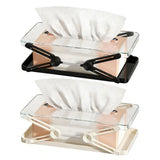 Clear Acrylic Scissor-Lift Tissue Box Holder