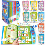 Blue KidoKraze kids interactive audio book with sounds, letters, numbers, and animals for toddlers ages 1-6, educational toy.