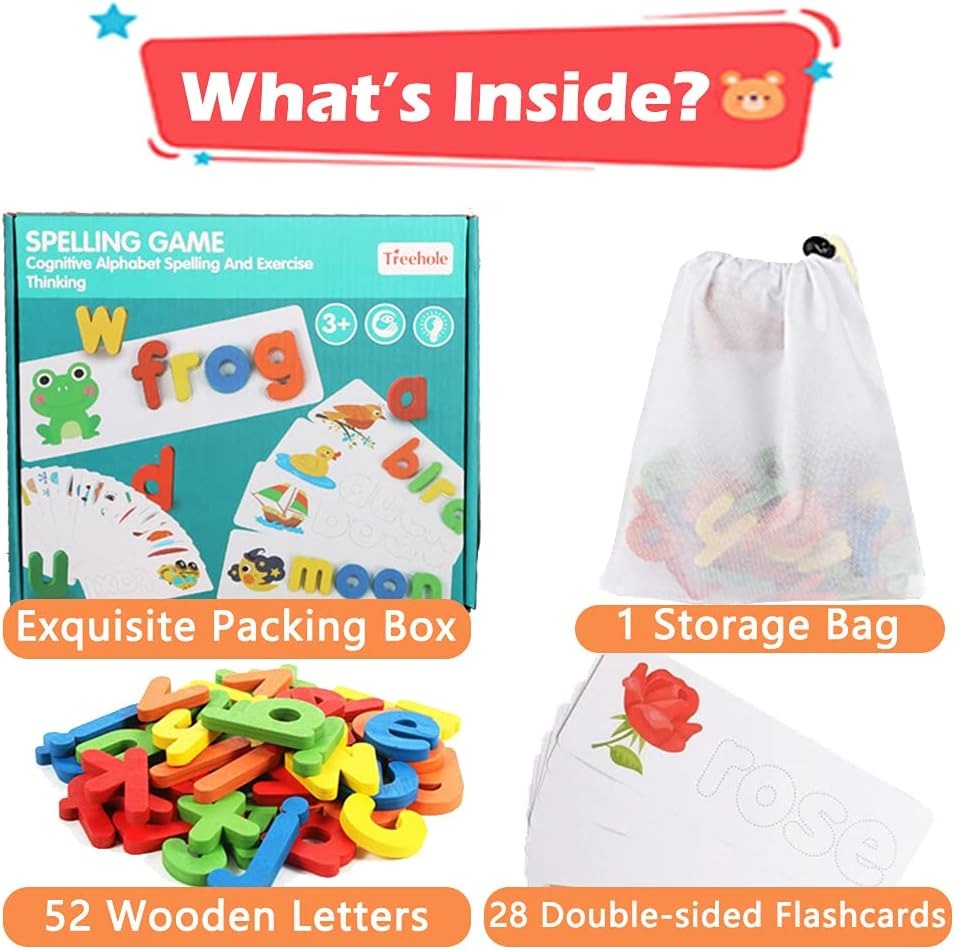 Engaging Kids Wooden Alphabet Spelling Game