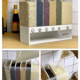 6-Grid Wall-Mounted Grain Storage Dispenser
