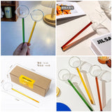Heat-Resistant Long Handle Soup Spoon with Pouring Spout for Cooking, Serving, and Kitchen Decor