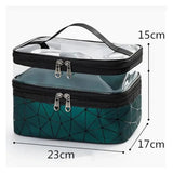 Double-Layer Waterproof Makeup Bag & Travel Toiletry Organizer