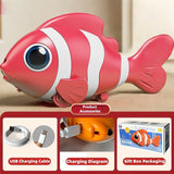 Interactive Wind-Up Clownfish Toy Set for kids