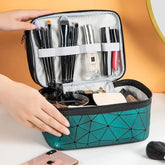 Double-Layer Waterproof Makeup Bag & Travel Toiletry Organizer