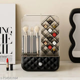 Multifunctional Acrylic Cosmetic Organizer with Dustproof Cover and Storage Drawer