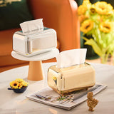 Luxury Electroplated Glossy Tissue Box Holder for Modern Home Decor