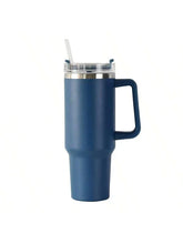 Stainless Steel Vacuum Flask with Straw - 40 oz