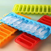 10 Grids Silicone Ice Cue Tray Mold Long Strip Ice Cube