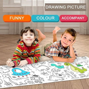 CHILDRENS COLORING DRAWING ROLL STICKER