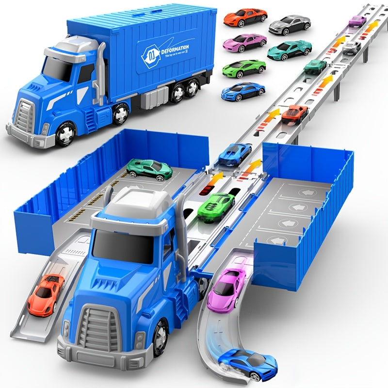 Toy Megatruck with Folding Mega Track & Racing Cars