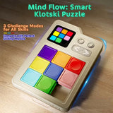 Electronic Brain Teaser Slide Puzzle Game – 1000+ Challenges Klotski Puzzle with LED Display