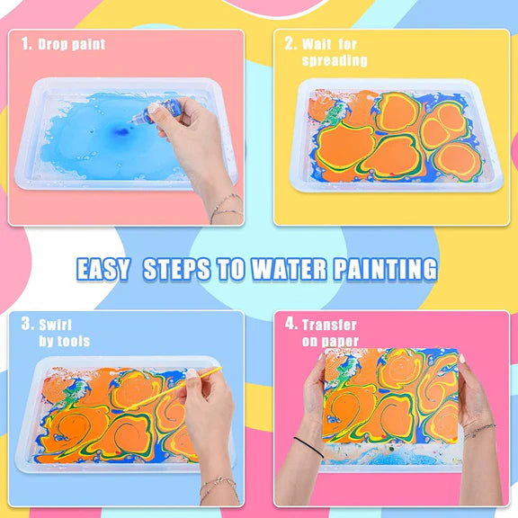 The Master of the Ebru Water Marble Painting 8 Color