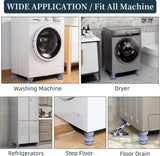 Universal Anti Vibration Washing Machine Foot Pads with Height Adjustment