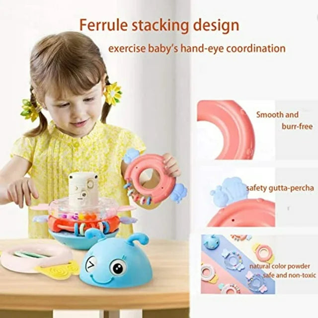 Stacking Musical Rattle Teething Toy