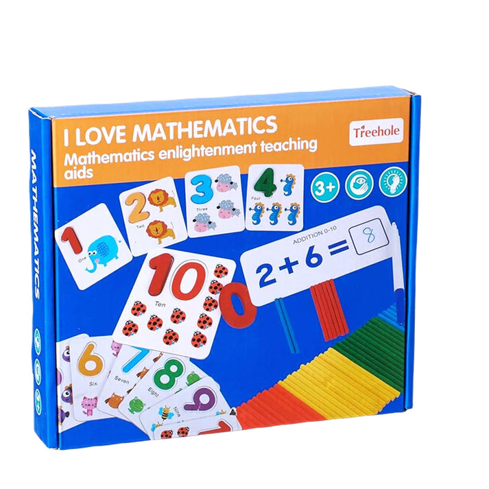 Mathematical Teaching Wooden Card Game For Kids