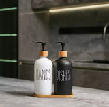 Ceramic Hands And Dishes Soap Dispenser