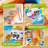 Magnetic Rail Electric Train Set for Kids - 67 Pcs