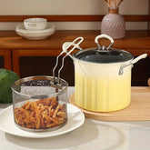 Multi-Function Stainless Steel Frying Pot with Strainer Basket
