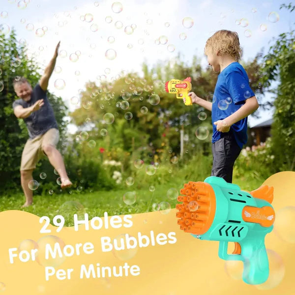 Bubble Machine Gun 29 Holes Blaster For Kids