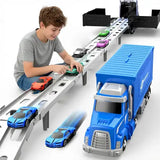 Toy Megatruck with Folding Mega Track & Racing Cars