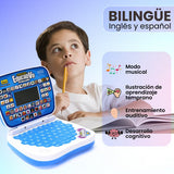 Kids educational laptop toy with mouse from KidoKraze, featuring colorful buttons and a child-friendly design for learning and play.