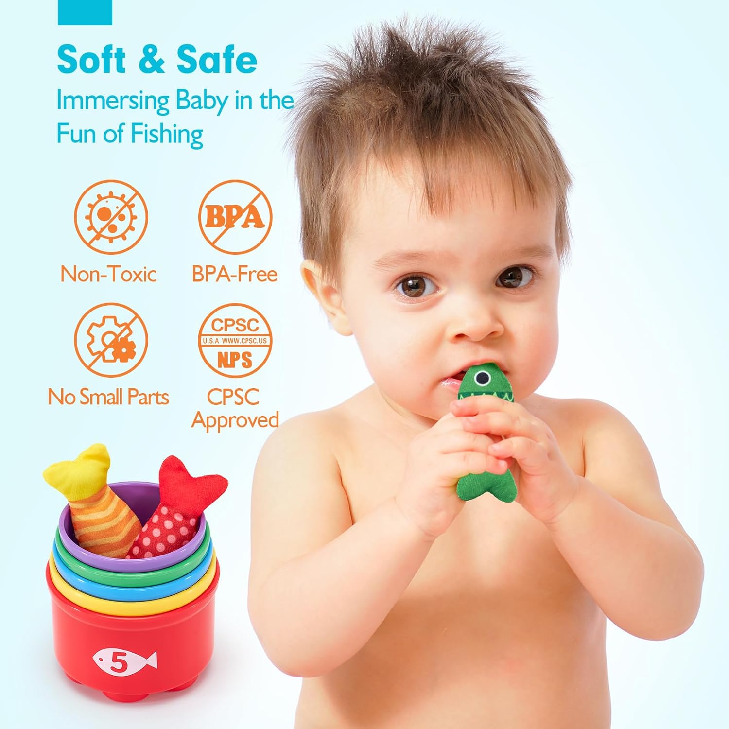 Little Fishpond Soft Fishing Play Set for Toddlers