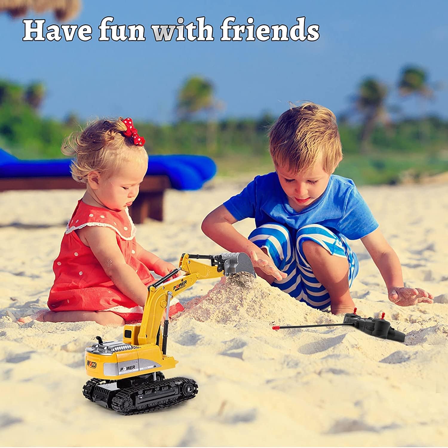 Remote Control Excavator Toy For Kids