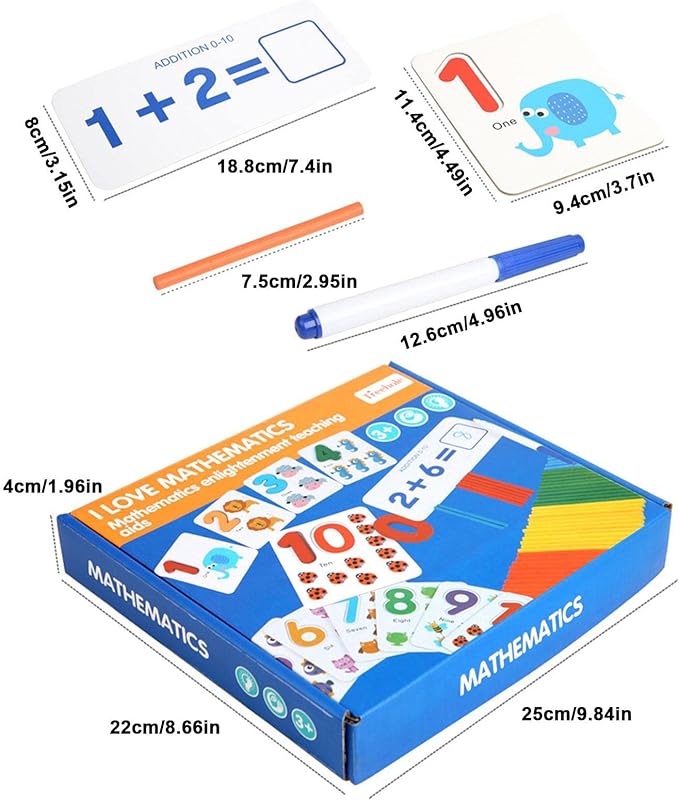 Mathematical Teaching Wooden Card Game For Kids