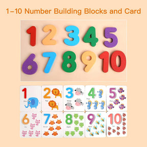 Mathematical Teaching Wooden Card Game For Kids