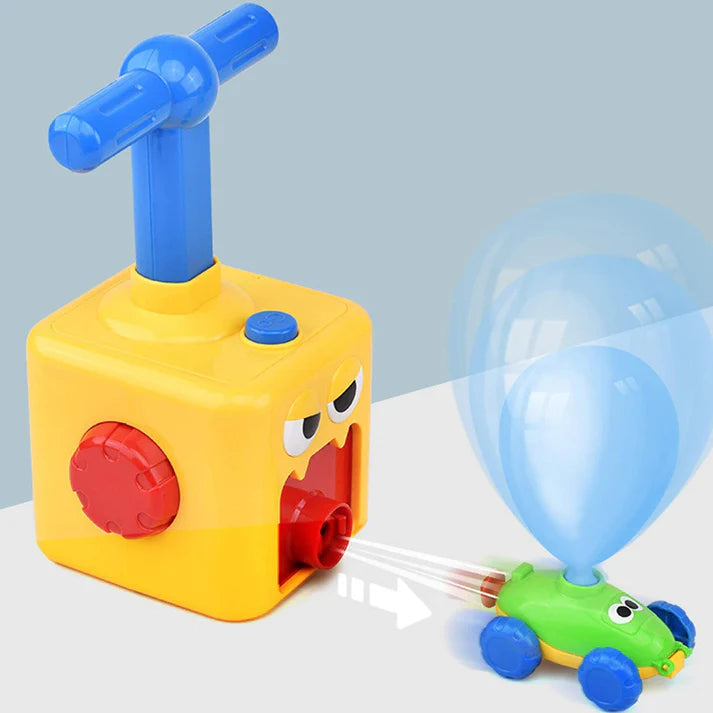 Balloon Powered Pumping Car Toy Set for Toddlers