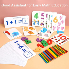 Mathematical Teaching Wooden Card Game For Kids