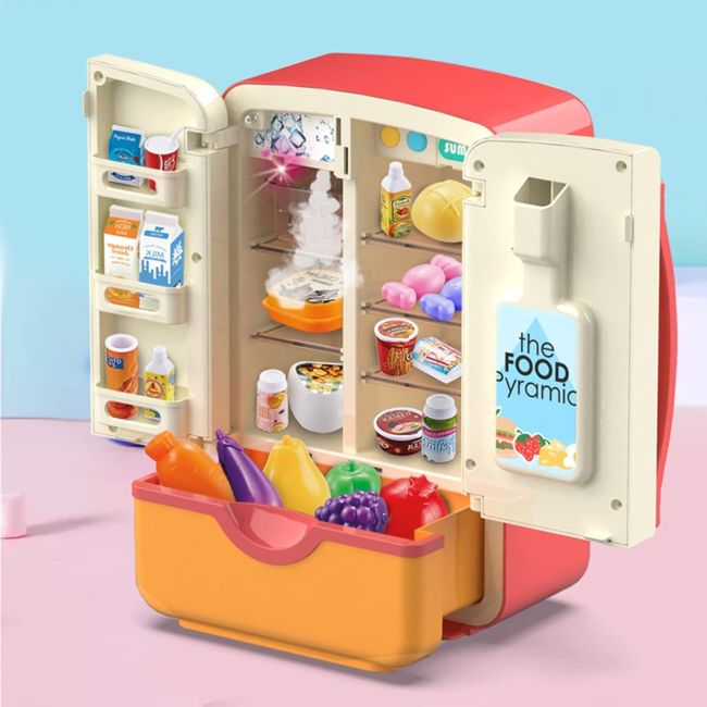 Multi-Function Fridge Toy Set – 39-Piece Interactive Play Kitchen