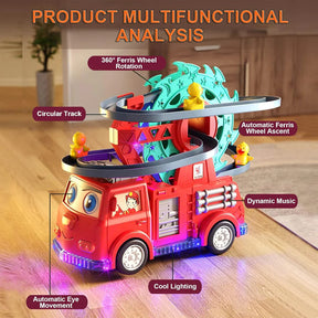 Musical & Lightning Duck Track Fire Truck Set