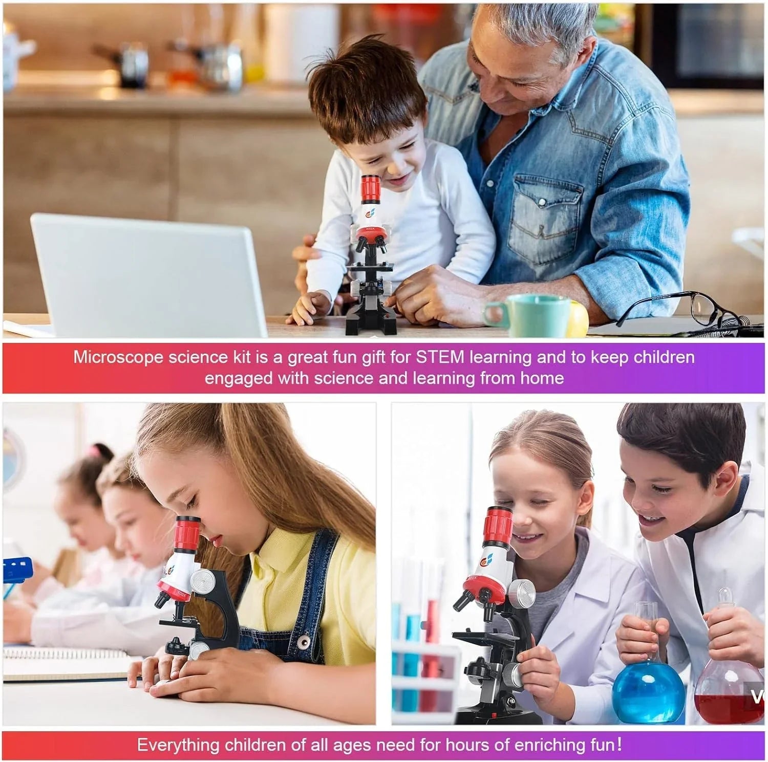 KIDS SCIENCE MICROSCOPE KIT