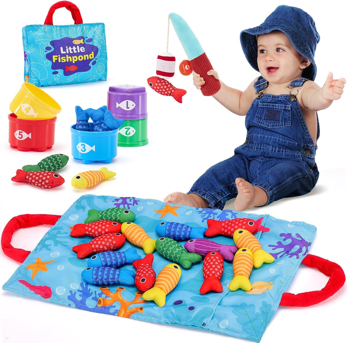 Little Fishpond Soft Fishing Play Set for Toddlers